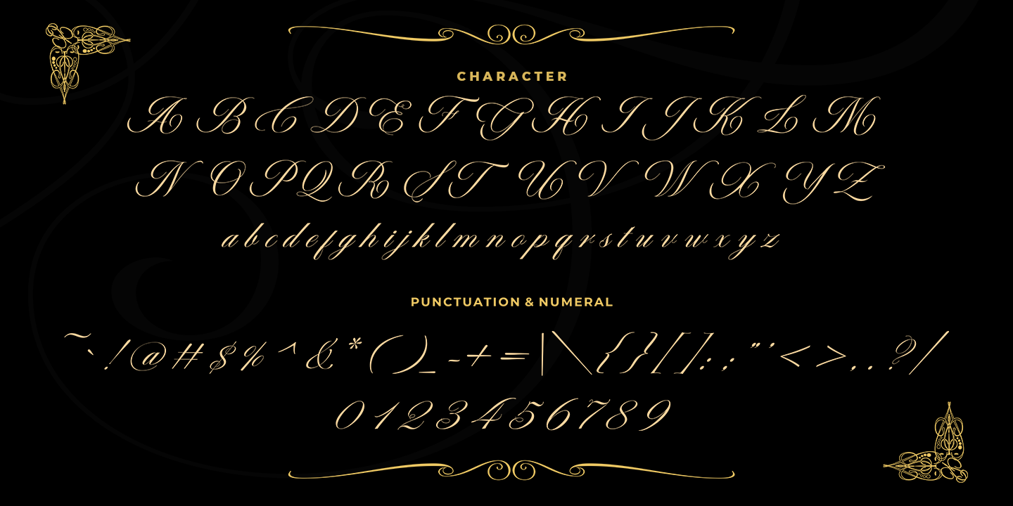 Ejemplo de fuente Bellisa Script Script